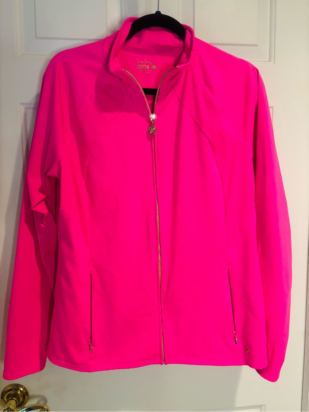 Lilly Pulitzer Luxletic Hot Pink zip up jacket